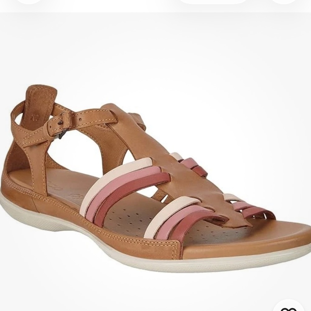 ECCO Women's Huarache Sandal Flat, Cashmere Cow Nubuck, Size 6